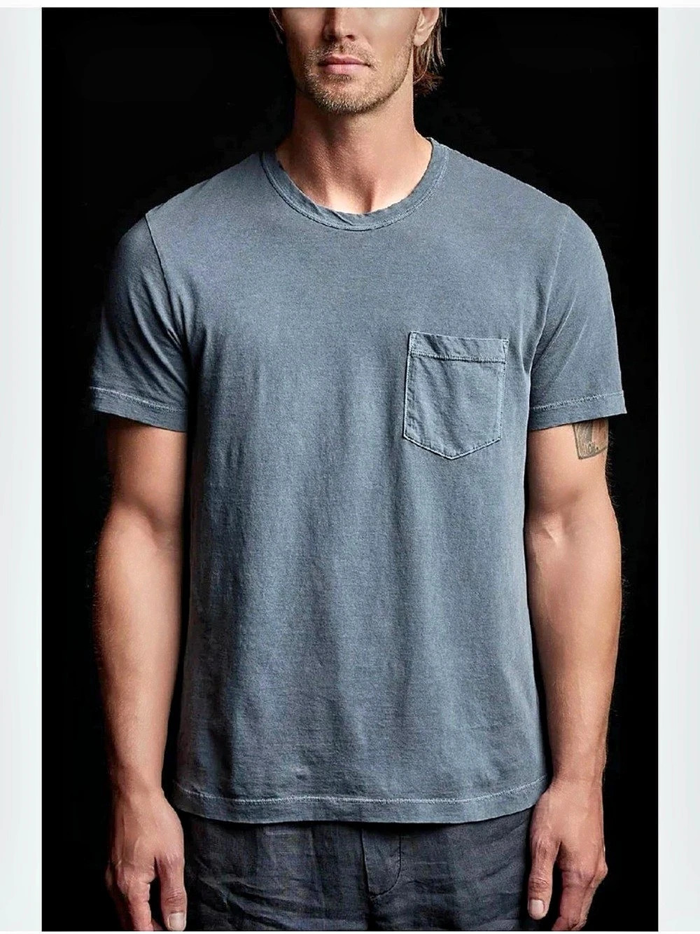 James Perse Standard Lightweight Jersey Pocket Tee Men's Gray Size 4